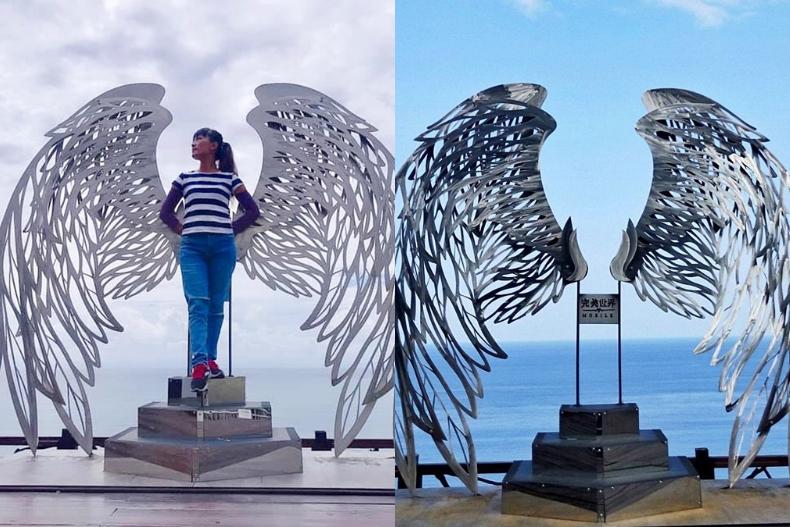 中秋連假就到台東！3公尺的天使翅膀，配上超美海岸線，完全就是天使下凡