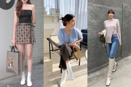 韓妞公認最百搭的「白靴」！穿搭圖鑑大公開，短裙、丹寧更顯大長腿