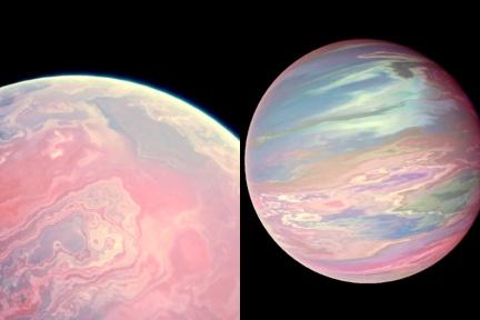美到想移居！NASA發現超夢幻「粉紅星球」：比地球大7倍、粉嫩暈染美翻天