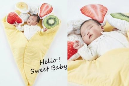 日本超療癒「寶寶可麗餅懶人毯」爆紅！水果配料、鮮奶油抱枕萌翻，連毛小孩也能一起用