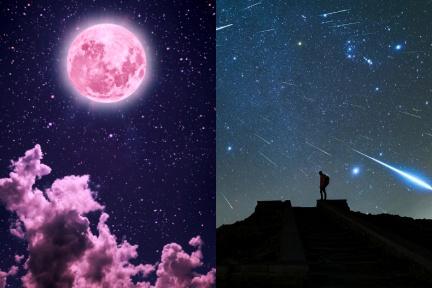 絕美櫻花粉天空！四月「流星雨＋超級月亮」最佳觀賞時間出爐：一年一次，就在「這天」