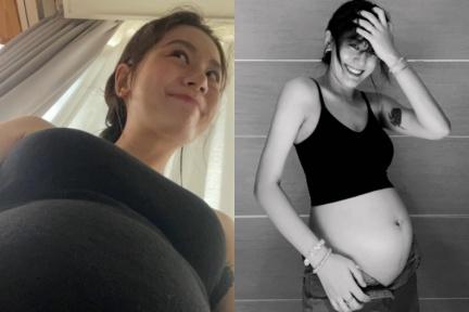 懷孕7個月只胖5公斤！小蠻「吐到生體質」只能吃冰塊，秀光滑孕肚曝7大驚人變化
