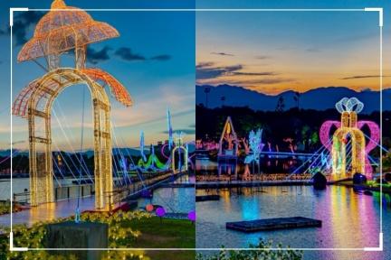 2022宜蘭情人節「七夕鵲橋」湖景燈飾登場，原子少年、陳芳語甜蜜開唱！