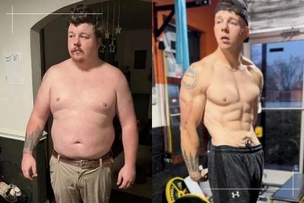 真的是同一人！美國27歲男「戒可樂」狂瘦70公斤！從油膩大叔變回肌肉猛男
