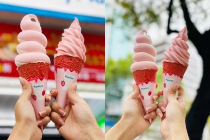 全家霜淇淋「買一送一」限時5天衝了！搶吃極致夢幻「草莓優格霜淇淋＋粉紅愛心脆餅」
