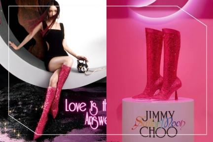 楊冪腳踩45萬粉紅戰靴，鑲滿19000顆施華洛世奇水晶！化身真人版「美少女戰士」
