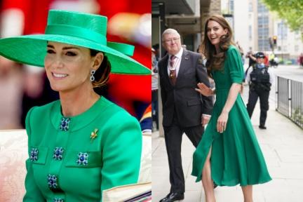 凱特王妃罕見穿要價「11萬寶石綠洋裝」！高級綠色系穿搭被讚爆，破10萬綠色洋裝還有這件｜頂級之夜