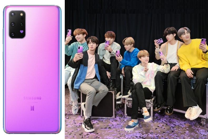 紫色愛心美炸！三星 X BTS聯名推S20＋手機、藍牙耳機，超威實力粉絲瘋搶