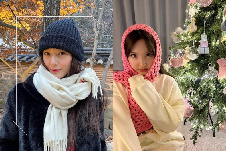 韓星都這樣綁！盤點今年最流行的「4款秋冬圍巾繫法」，「這一招」連Twice娜璉都超愛