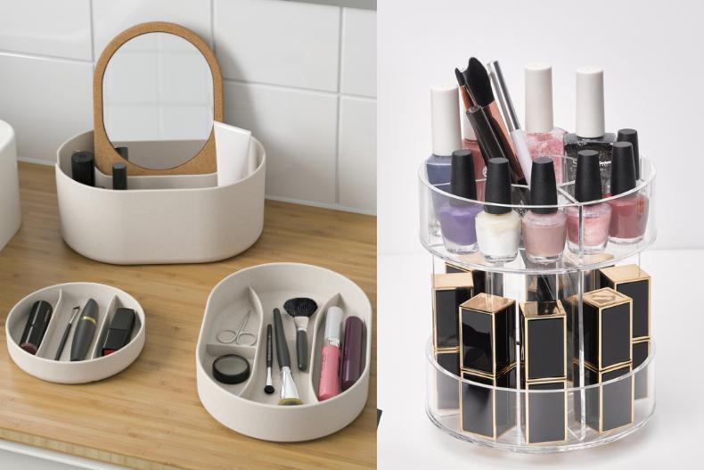 「IKEA美妝收納神器TOP7」推薦！大家都在用的「口紅之家、伸縮盒」輕鬆打造化妝區